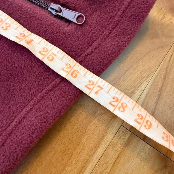 Men Columbia Fleece Full Zip Up Sleeveless Vest Sweatshirt in Burgundy Sz Medium - Picture 5 of 8